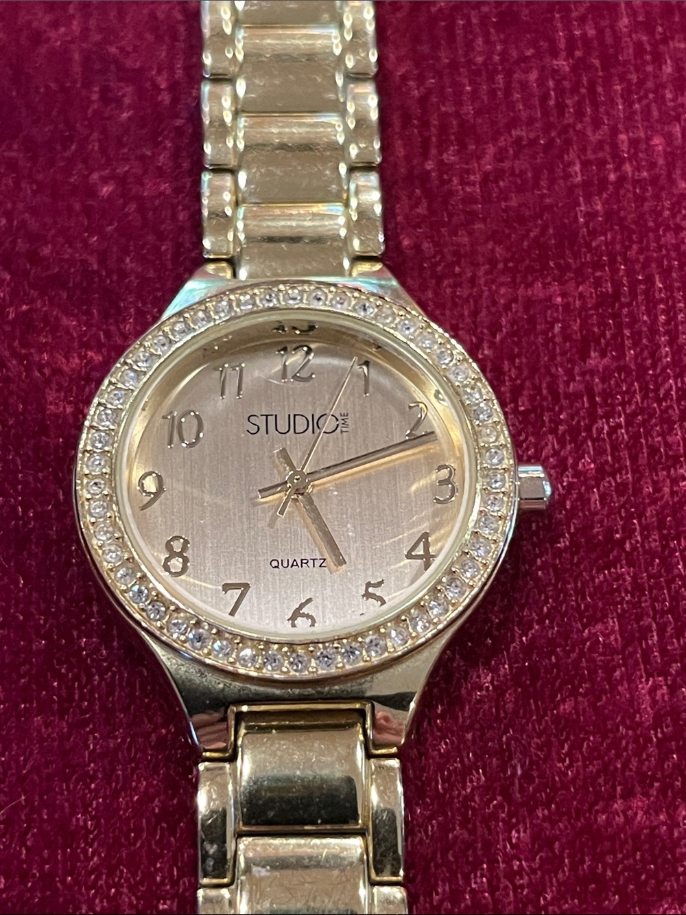 Studio - Gold-Tone Crystal Accent Women's Bracelet Watch